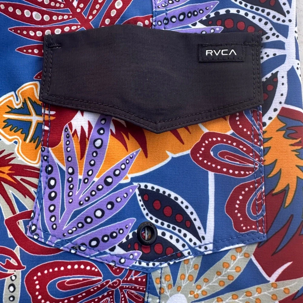 RVCA Men's Eastern Floral Board Shorts Swim Trunks Size 28